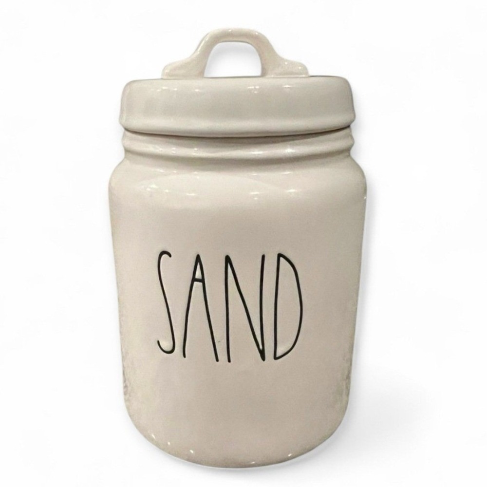 Rae Dunn Sand Beach Ceramic Canister Summer Coastal Nautical
